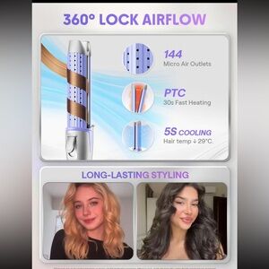 Airflow Styler Cool Lock 360° Curling Wave Styler NIB
SHEGLAM